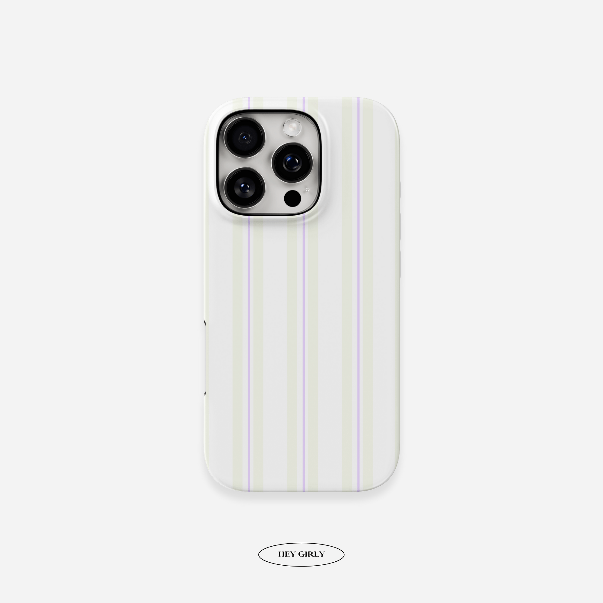 Cream & Lilac Striped iPhone Case Cream & Lilac Striped iPhone Case
