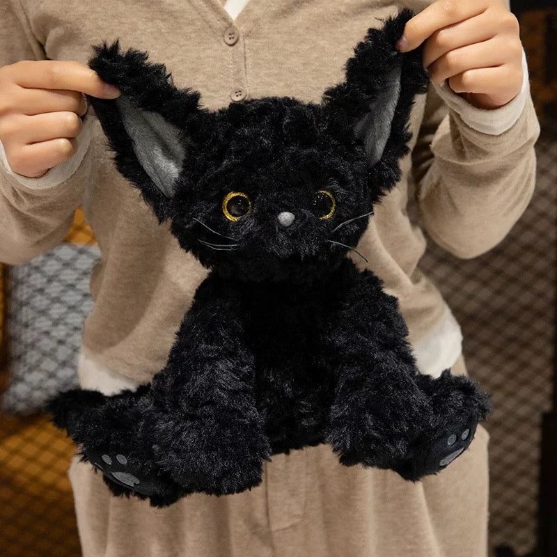 Big Eyes Cute Black Cat Stuffed Animal – Soft Plush Doll