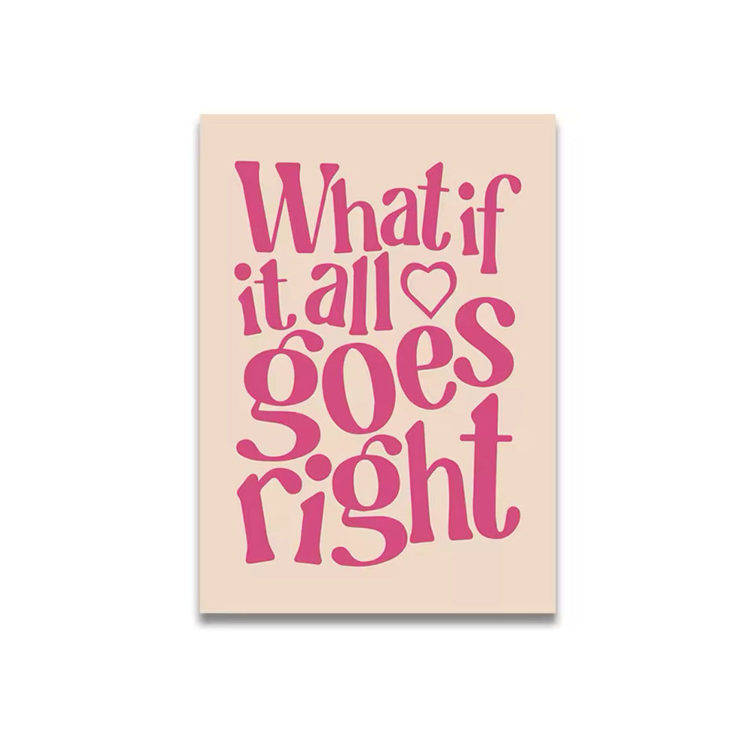 Vintage pink cartoon canvas poster featuring whimsical illustrations in soft hues