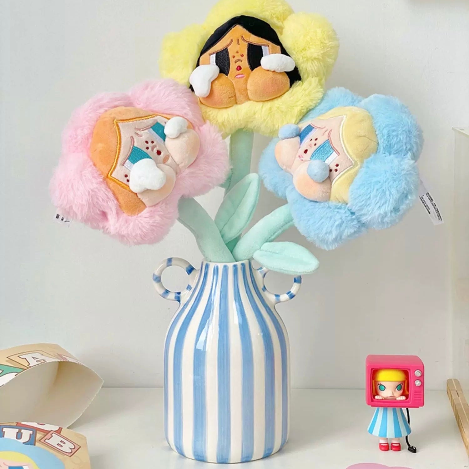 Soft girl room featuring aesthetic pastel ceramic table vase