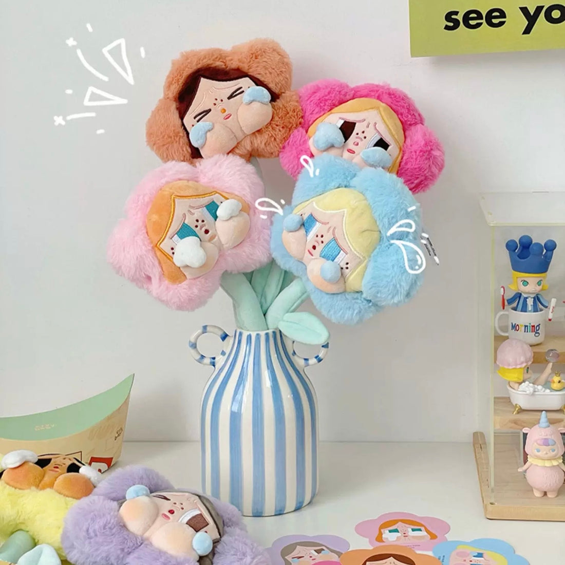 Pinterest-inspired shelf with dopamine decor styling