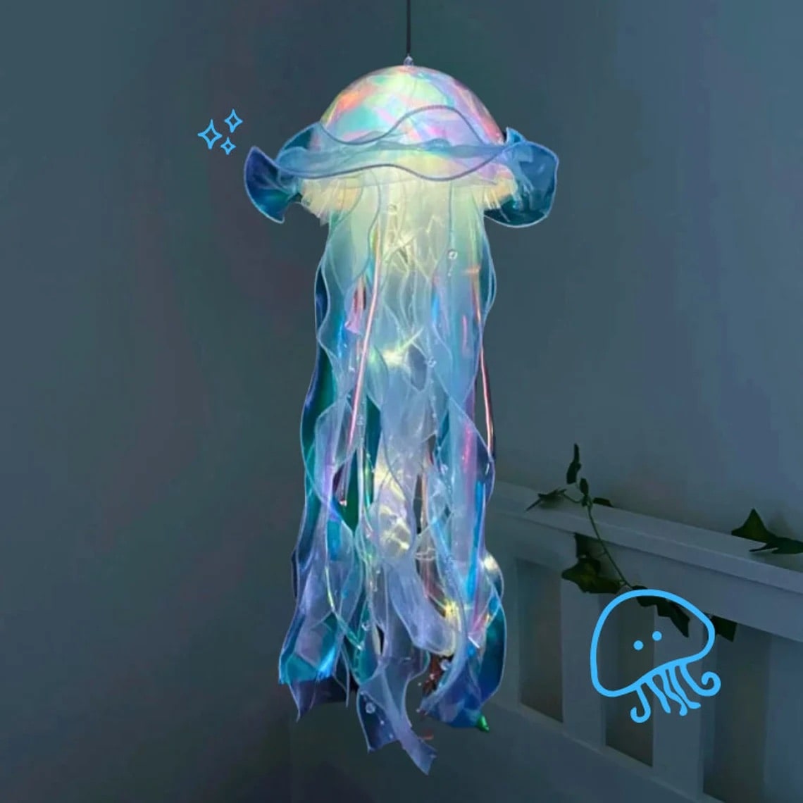 Magical jellyfish room decor – LED light with gradient glow
