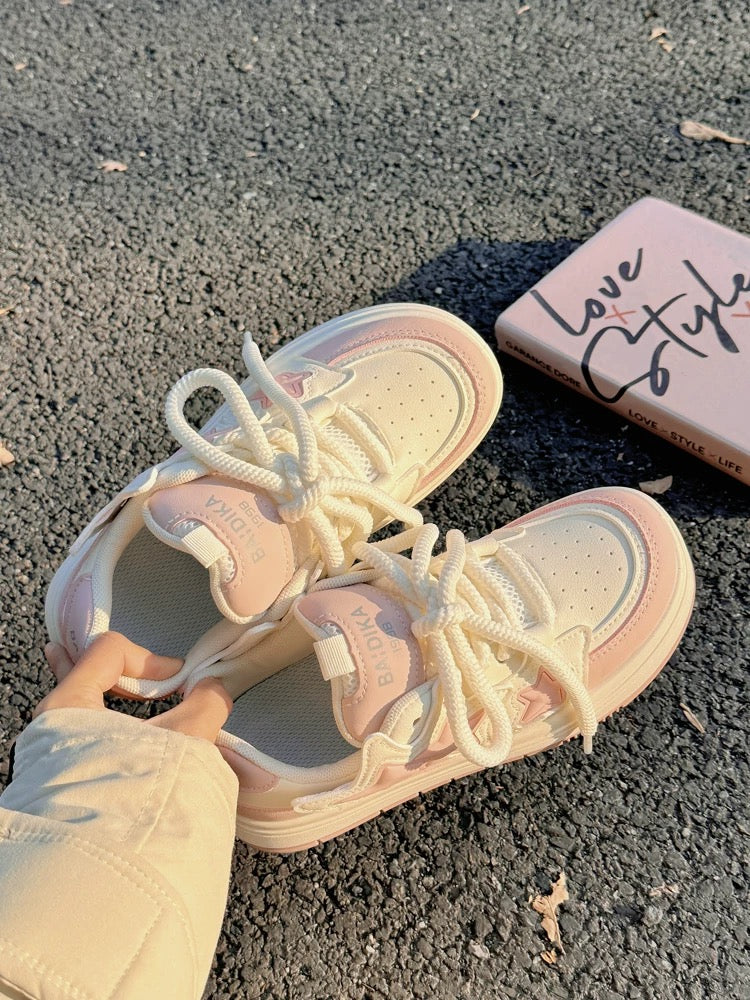 Stylish pink sneakers for street style and sports