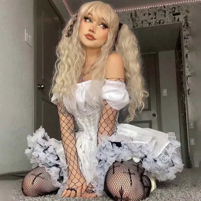 Lolita Cute Princess Dress | Gothic Lace Puff Sleeve Mini Dress The Feelz Lolita Cute Princess Dress | Gothic Lace Puff Sleeve Mini Dress The Feelz