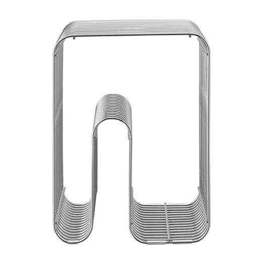 Metallic stool with a modern design on a white background