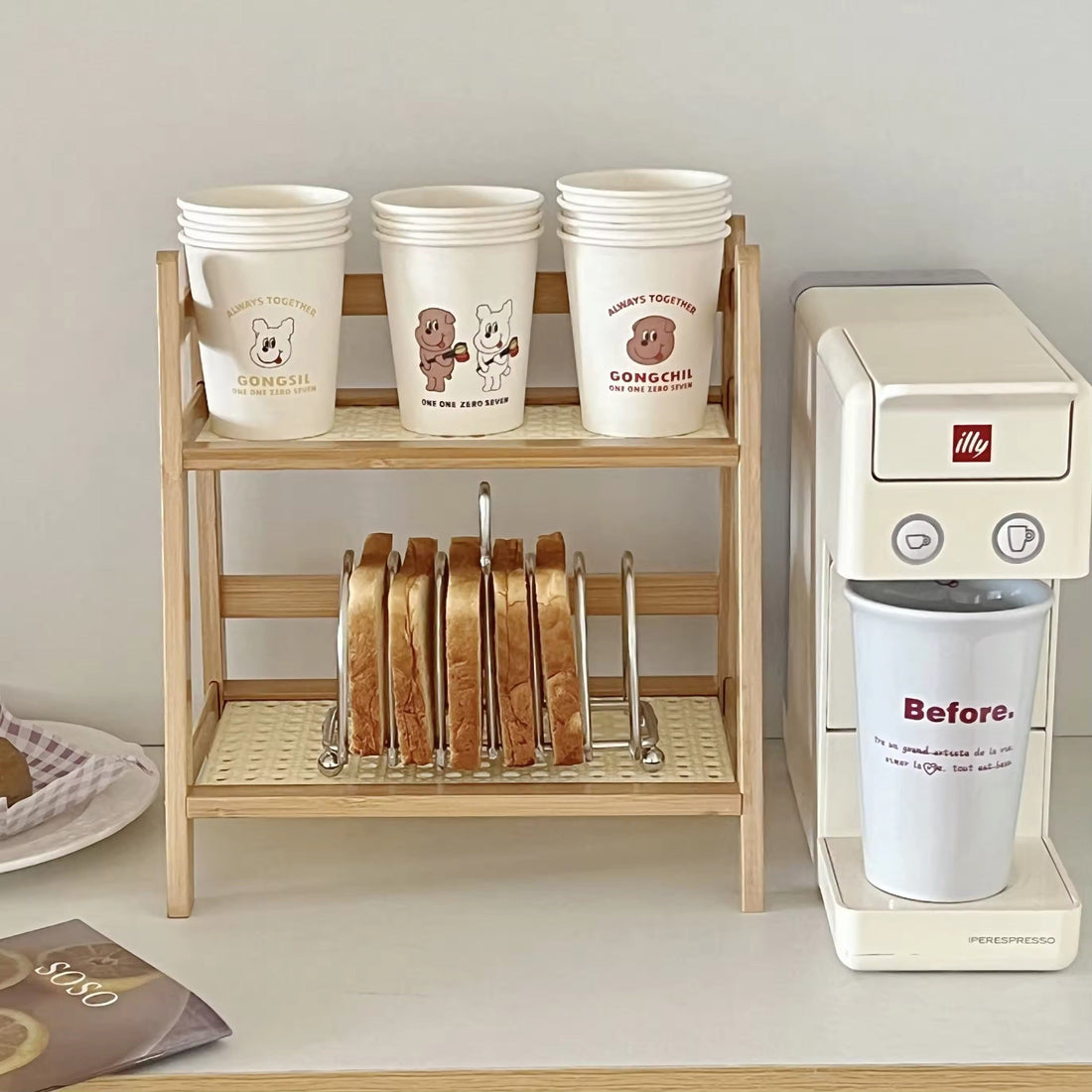 Countertop display rack for spices and decor