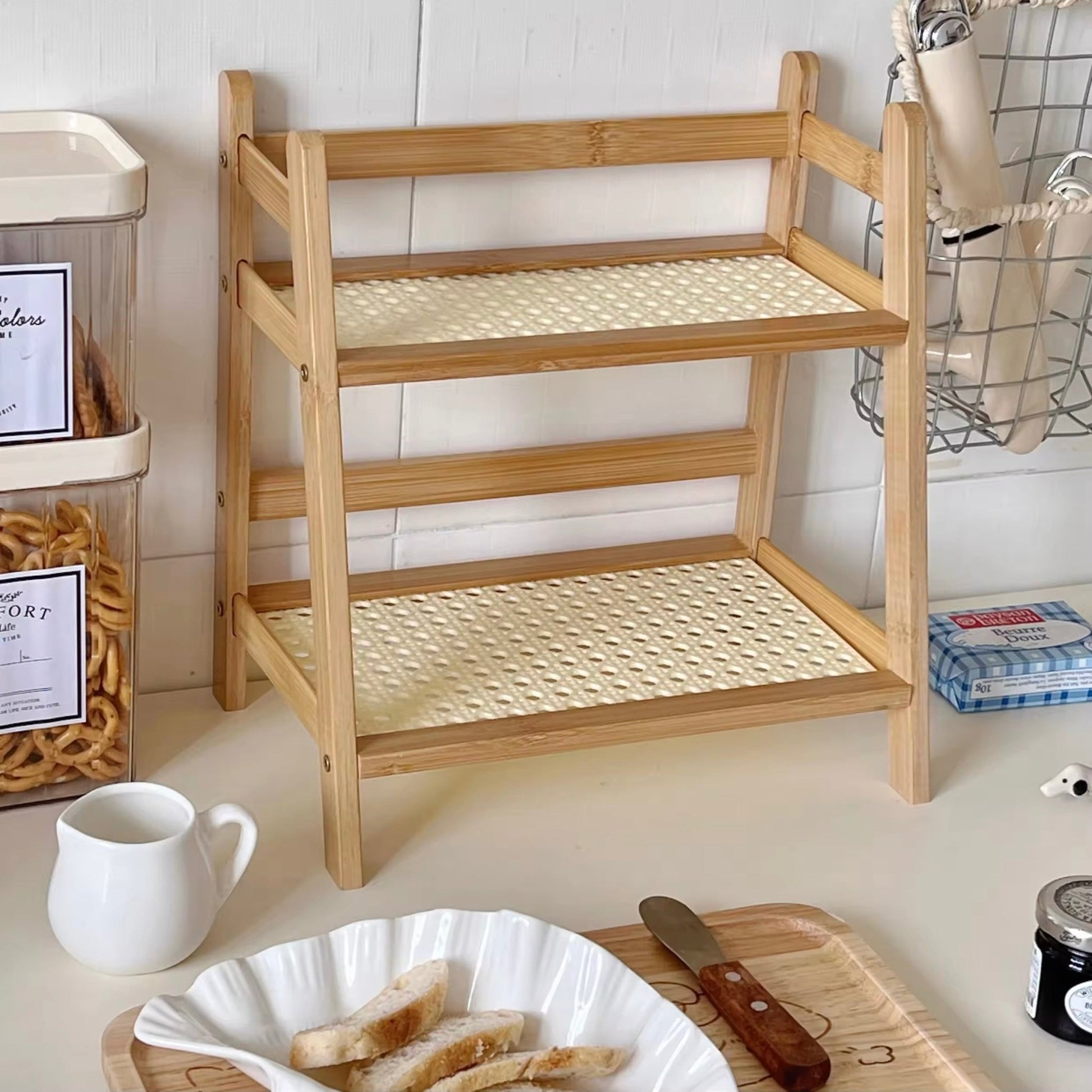 2-tier shelf for desktop and vanity storage