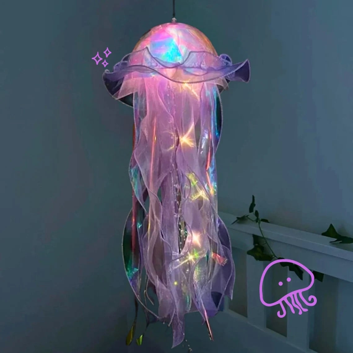 Ocean-themed jellyfish night light – ideal for kids’ rooms