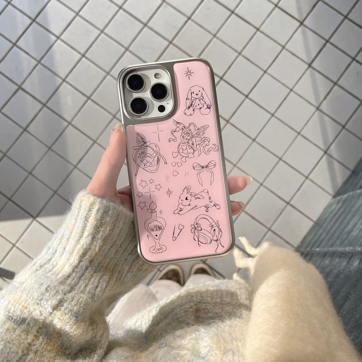 Pink Angel Bunny iPhone Case Pink Angel Bunny iPhone Case