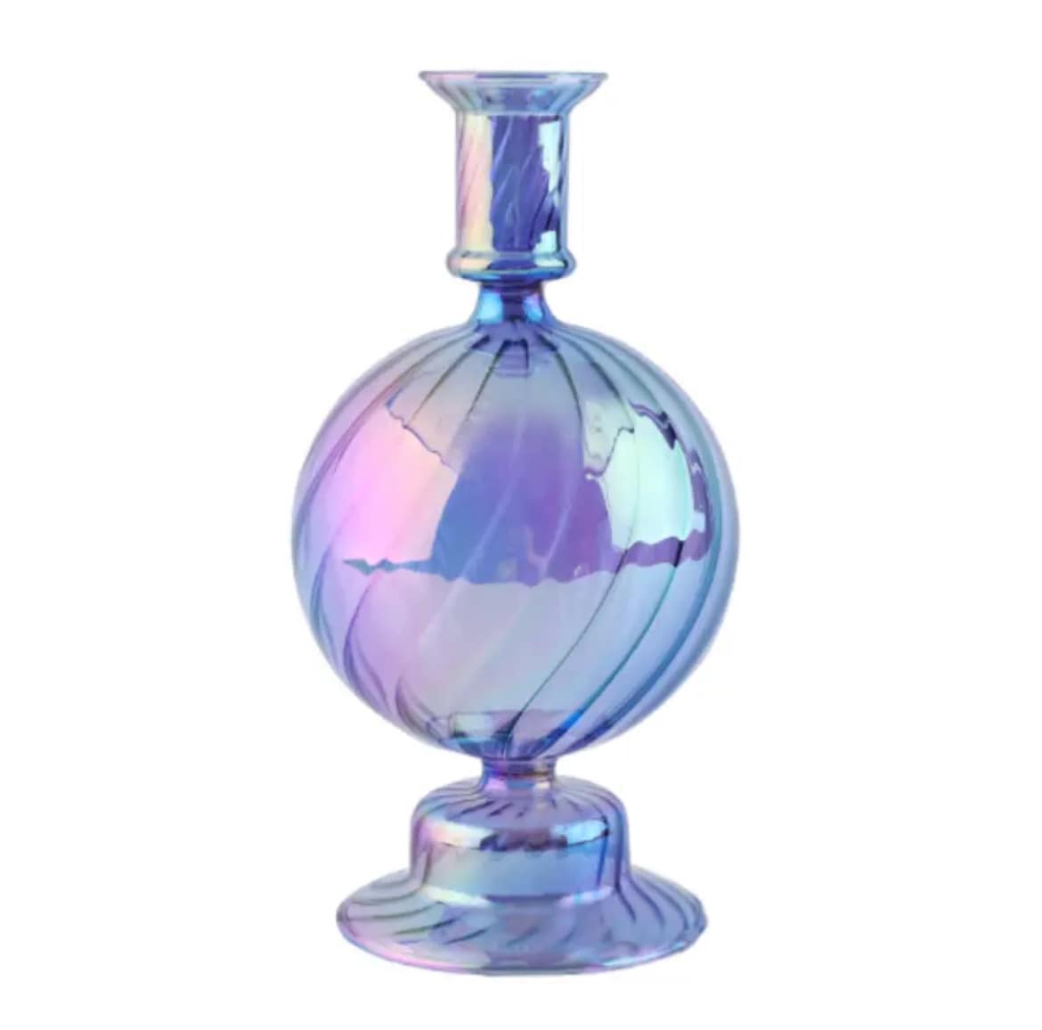 Purple Lacquered Glass Vase Candle Holder – Stylish Minimalist Design