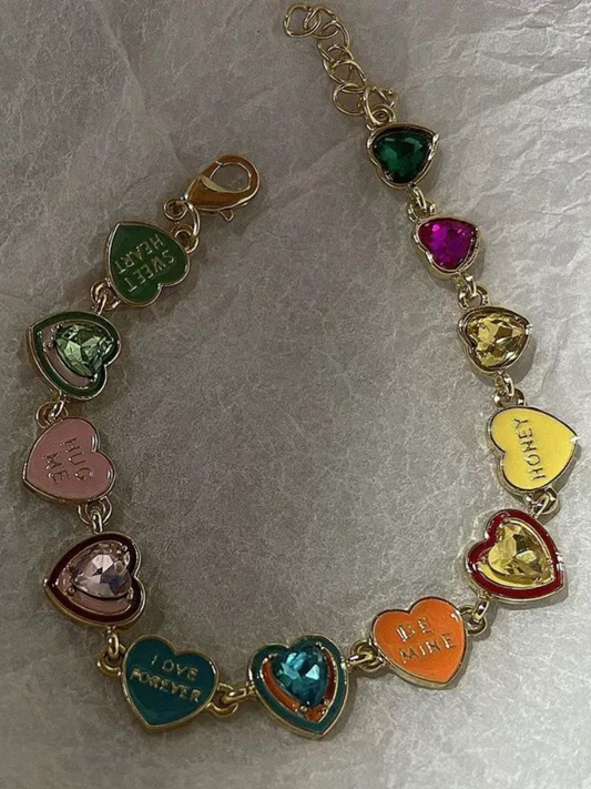 Colorful Love Heart Bracelet