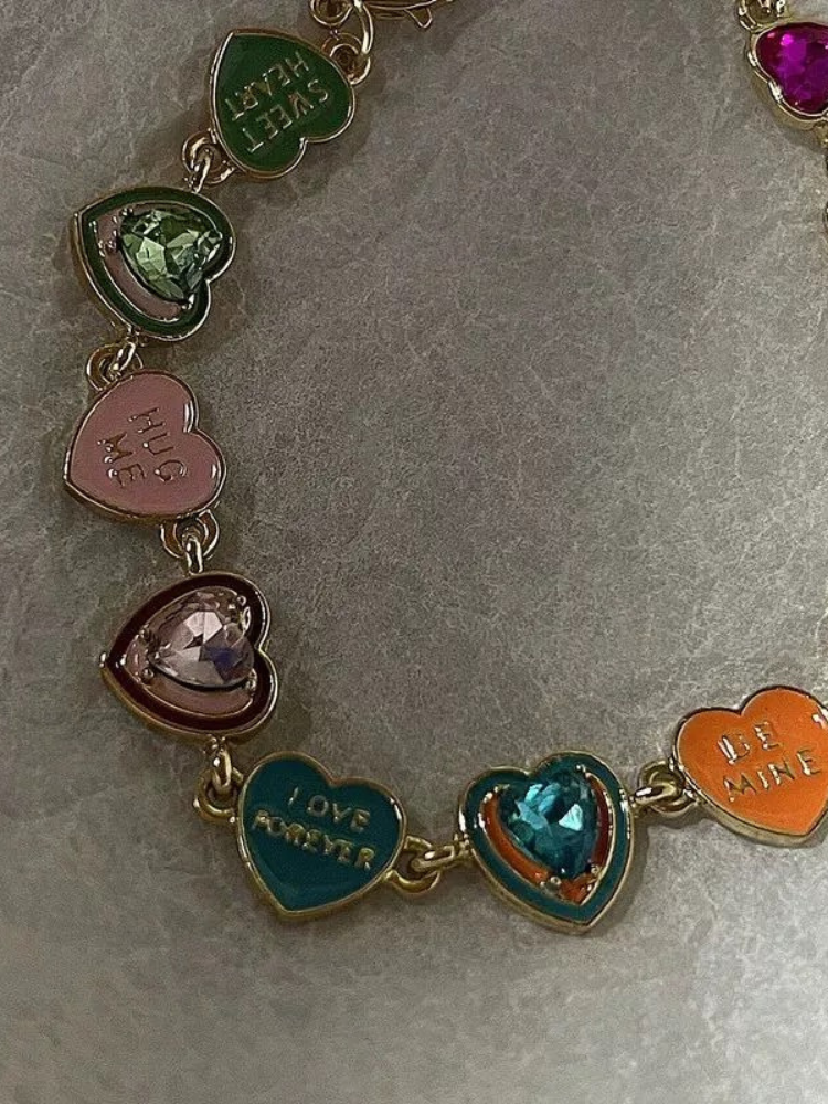 Colorful Love Heart Bracelet