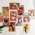 Showa-style Japanese postcards for wall backgrounds