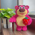 Strawberry bear 3D building block for DIY fun