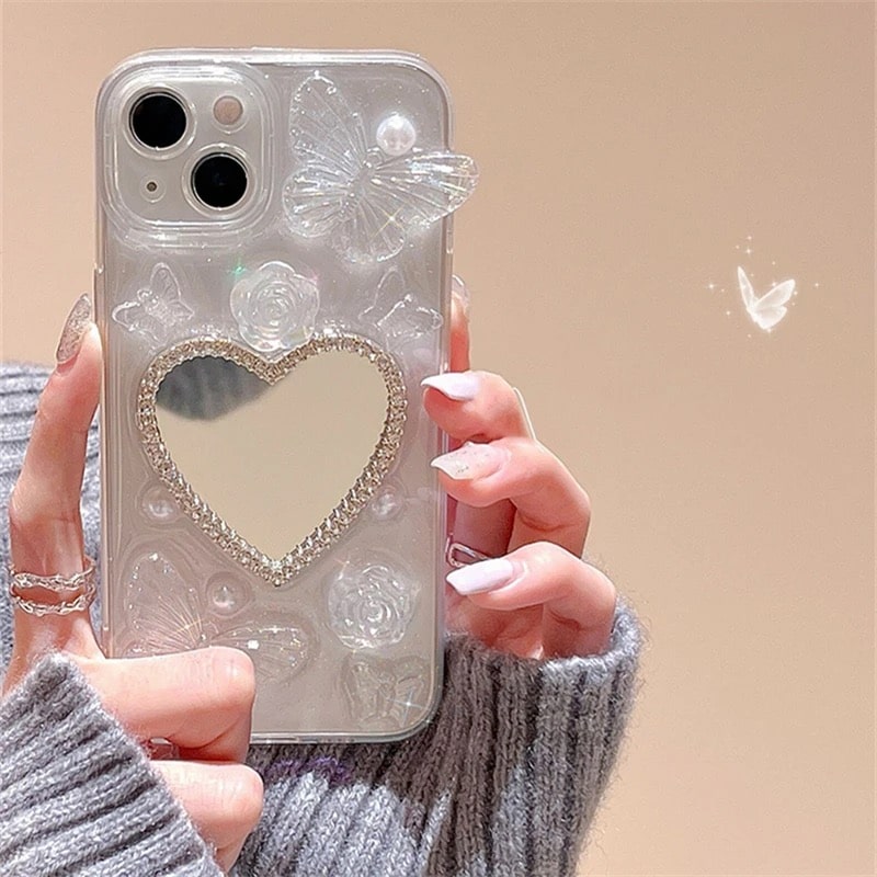 3D butterfly iPhone 11 case with clear resin material