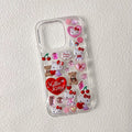 3D Hello Kitty glitter phone case for iPhone 16