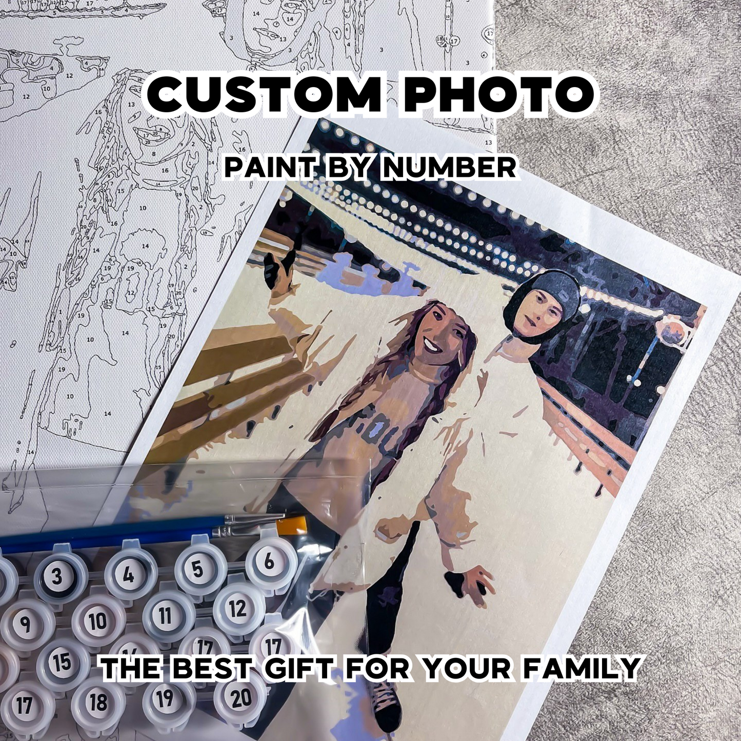 Personalized Custom Paint by Number Kit The Feelz