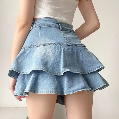 Y2K Coquette Vintage Denim Skirt The Feelz