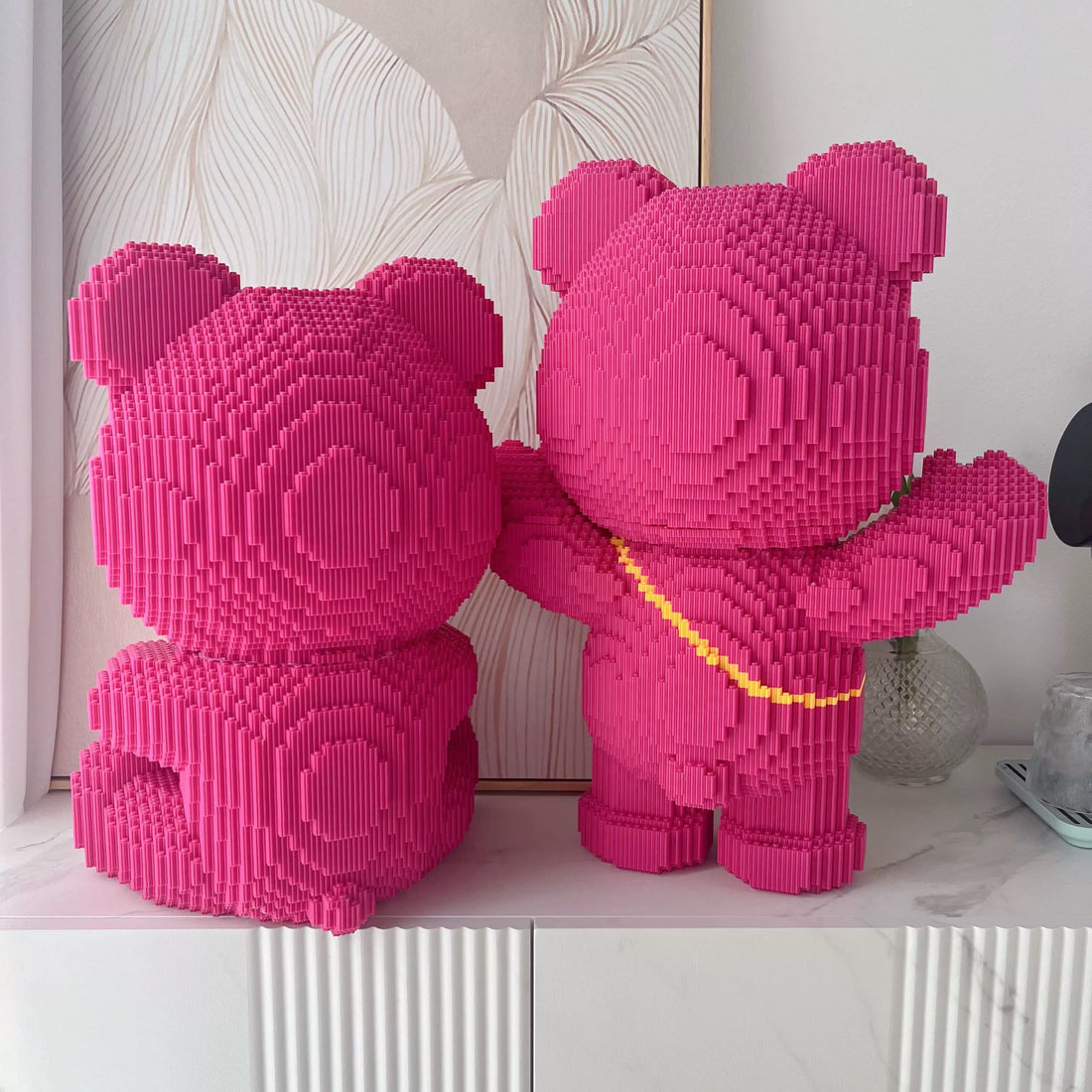 DIY Strawberry Bear Block Assembly Toy