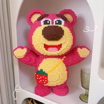 DIY Strawberry Bear Block Assembly Toy