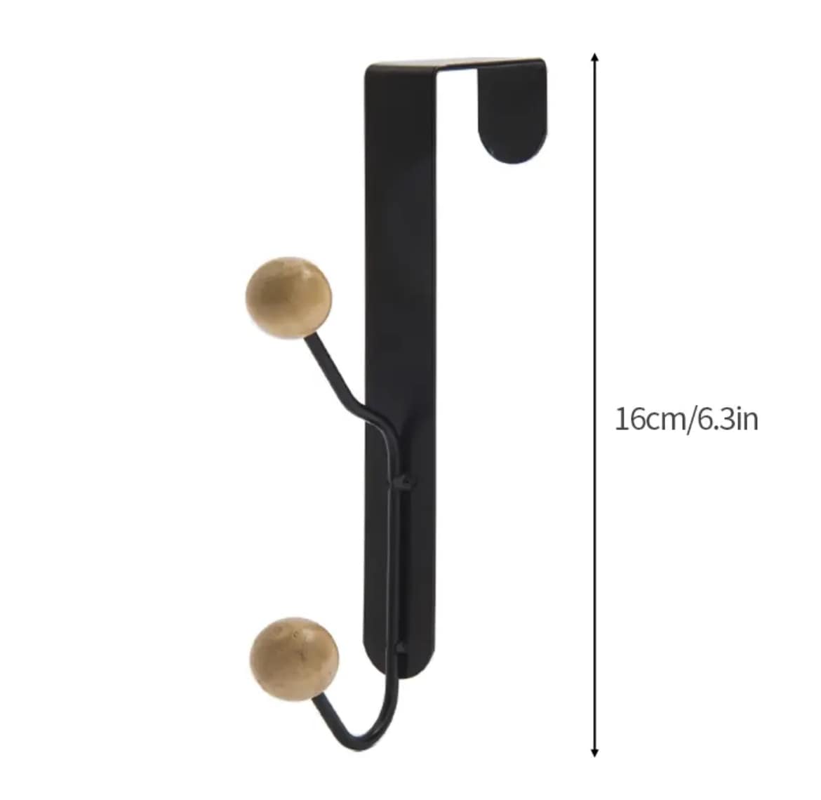 Wooden back hook organizer for clothing storage, enhancing the retro appeal of Nordic decor.