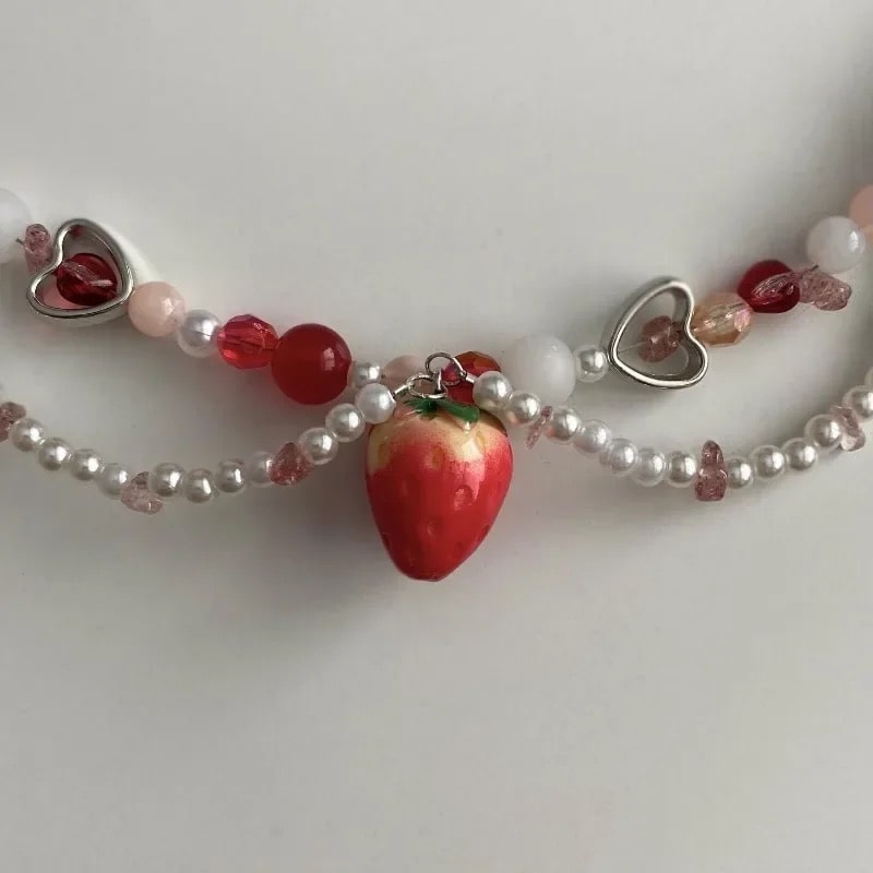 Strawberry Necklace Feelz