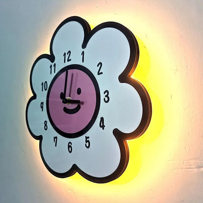 Sun Flower Cartoon Clock Feelz