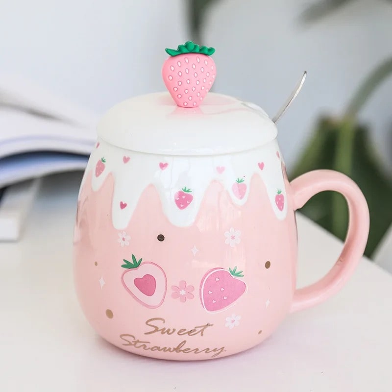 Cute Strawberry Ceramic Mug Feelz