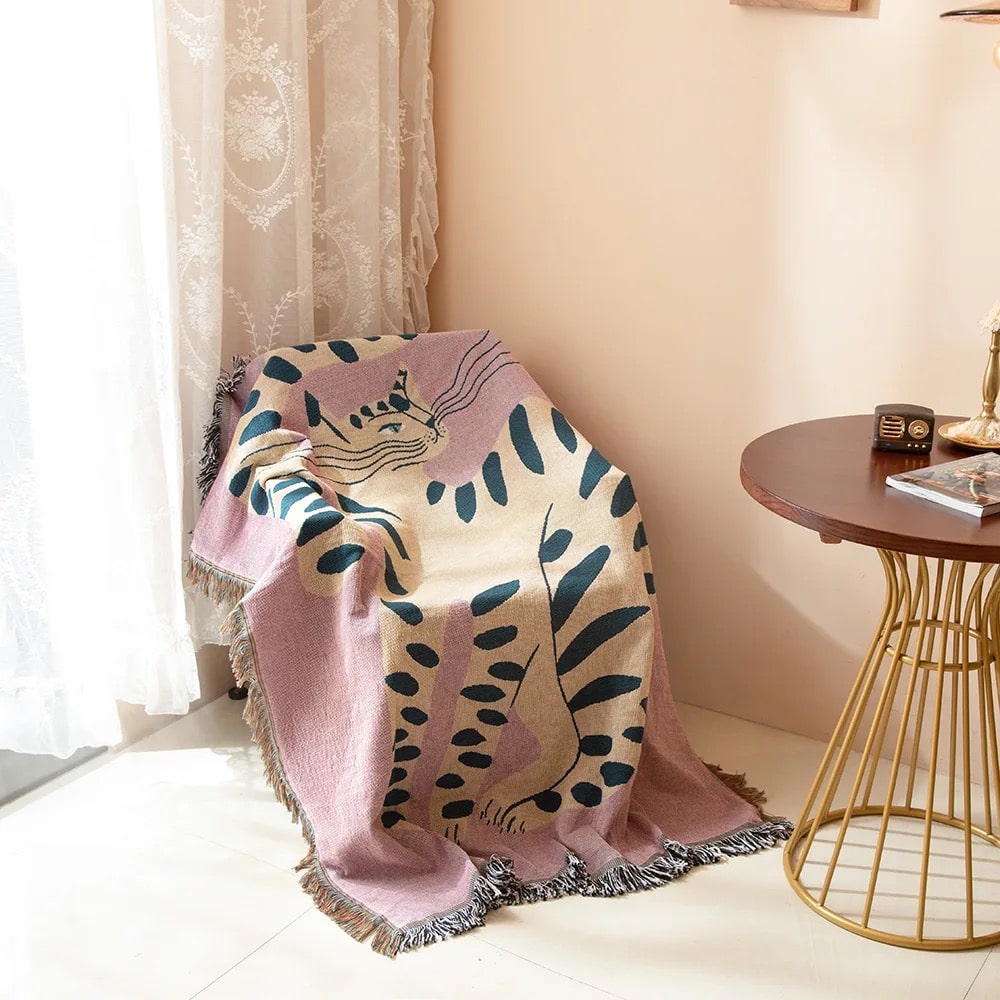 Pink Cat Blanket Feelz