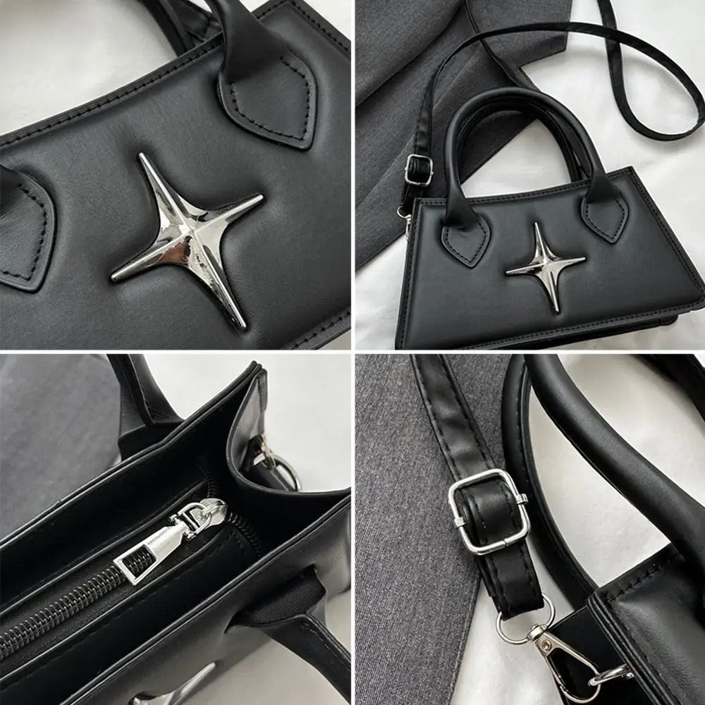 Black Mini Leather Y2k Bag Feelz