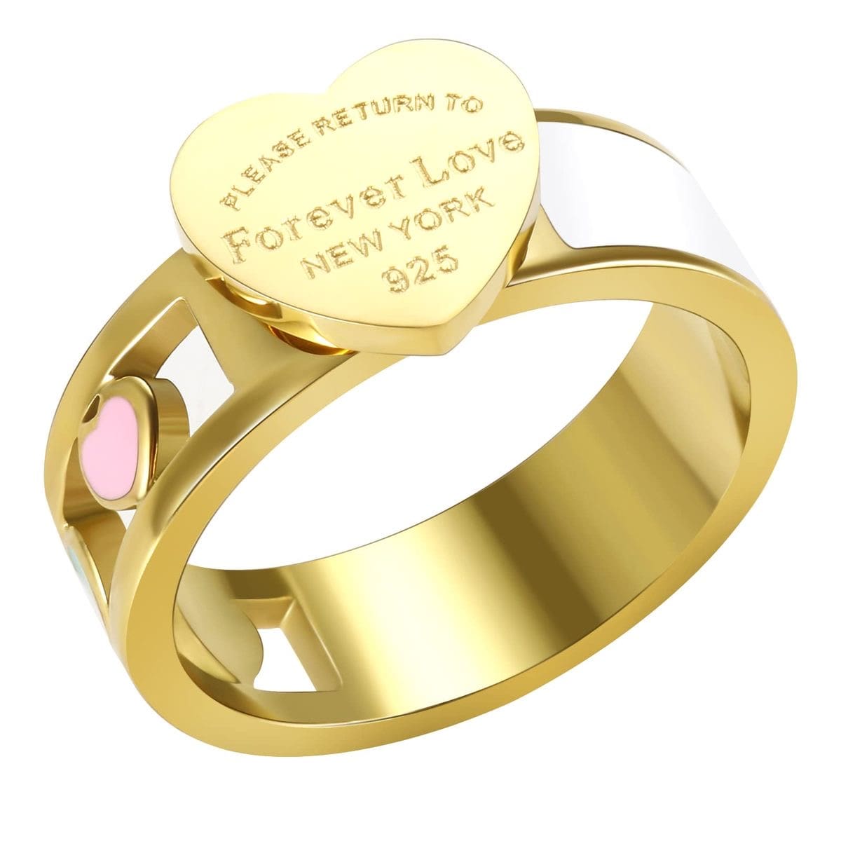 Tiffany Colorful Heart Ring Feelz