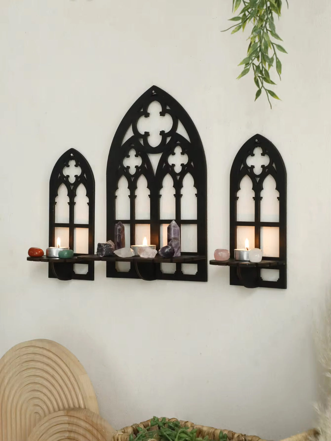 Gothic Wooden Arch Shelf