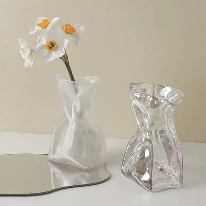 Abstract Pearl Glass Vases Feelz