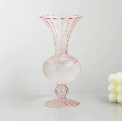 Rounded Glass Flute Vase The Feelz