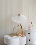 Pleated Brass Table Lamp Feelz