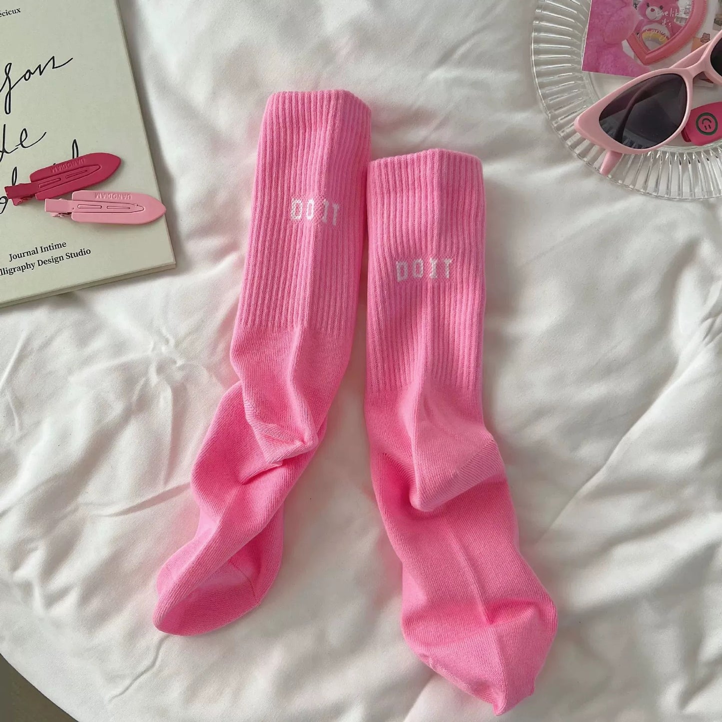 Y2k Pink Socks