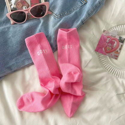 Y2k Pink Socks