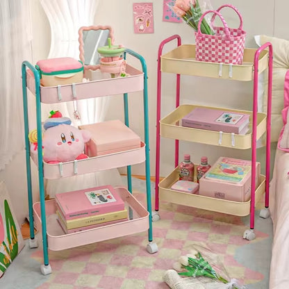 Pink 3-Layer Storage Shelf