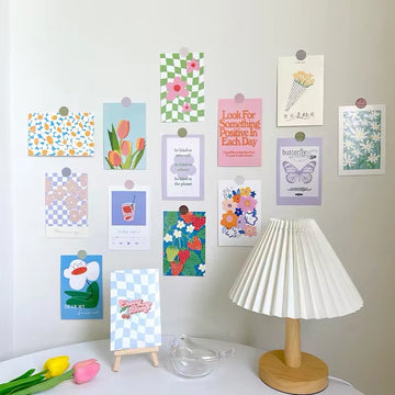 Colorful Flower Postcards Set