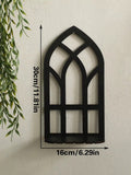 Gothic wooden arch shelf for plants, candles, and decor