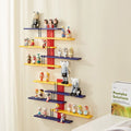 Colorful ladder display rack for toys and dolls