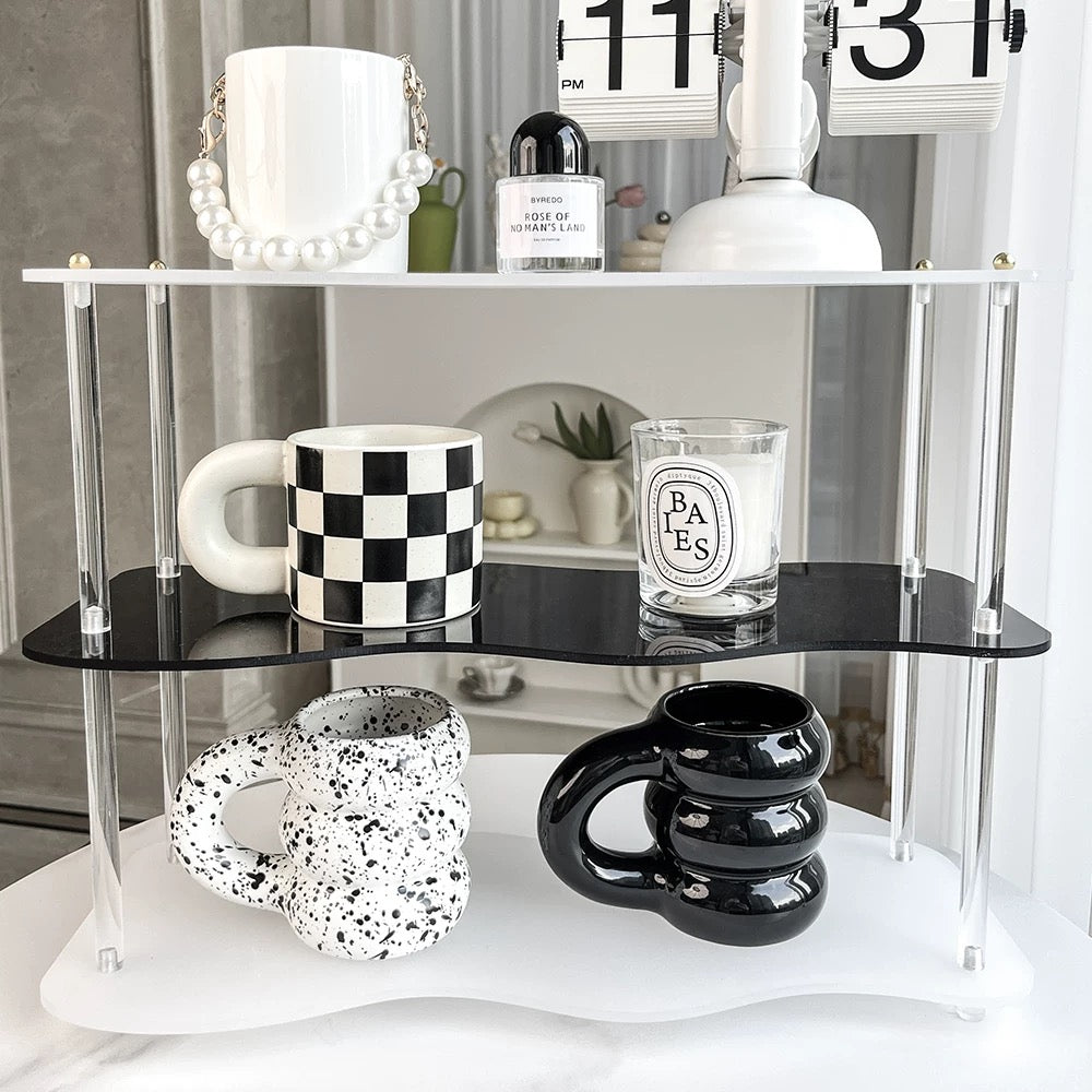 Aesthetic acrylic shelf for kitchen decor and home storage