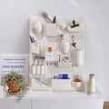 Stylish wall-mounted organizer with adjustable shelves. Perfect for storing cosmetics, living supplies, and workshop tools.