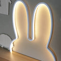 Adorable Rabbit LED Wall Light – Cute USB Powered Neon Night Lamp for Kids' Room Decor