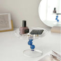 Stylish glass jewelry dish, perfect for an aesthetic bedroom or vanity display