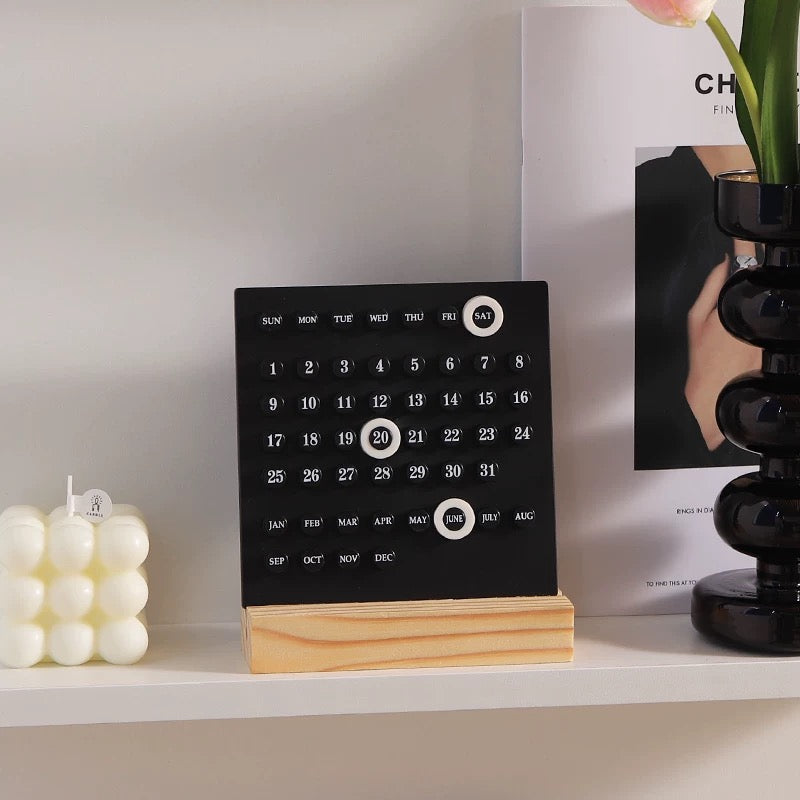 Acrylic desk calendar for stylish dorm room decoration