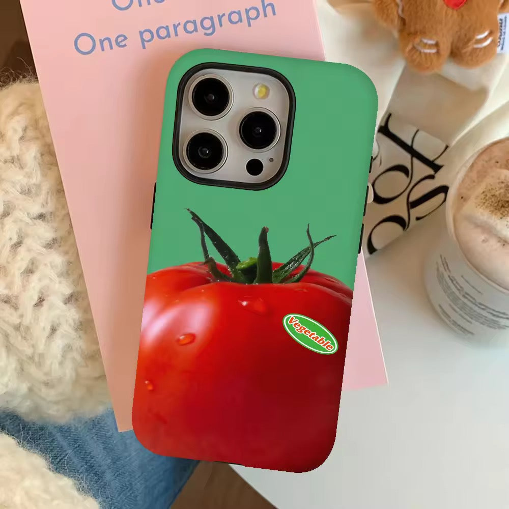 Green pepper iPhone case styled against soft girl room setup
