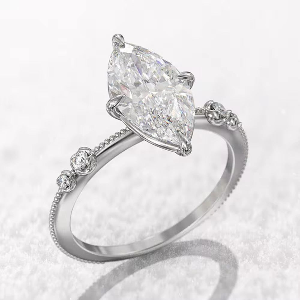 Aesthetic Crystal Ring - Princess Cut Ring | Wedding Jewelry