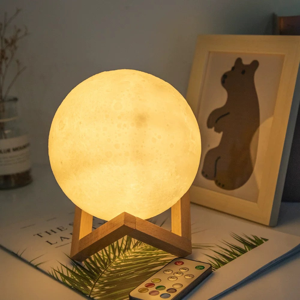 Aesthetic moon lamp for bedroom and desk decor