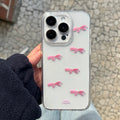 Cute clear iPhone case with a pink bow for iPhone 11